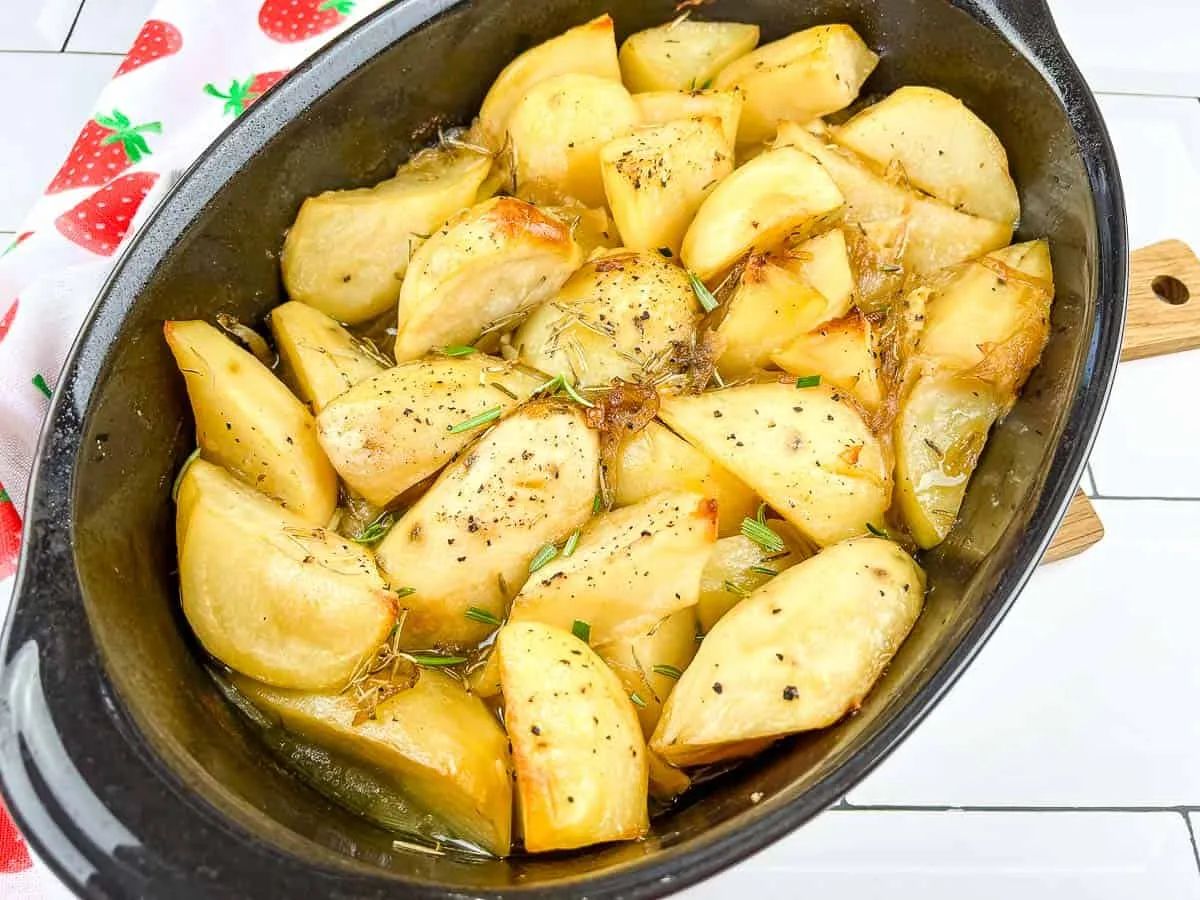 Garlic & Rosemary Braised Potatoes
