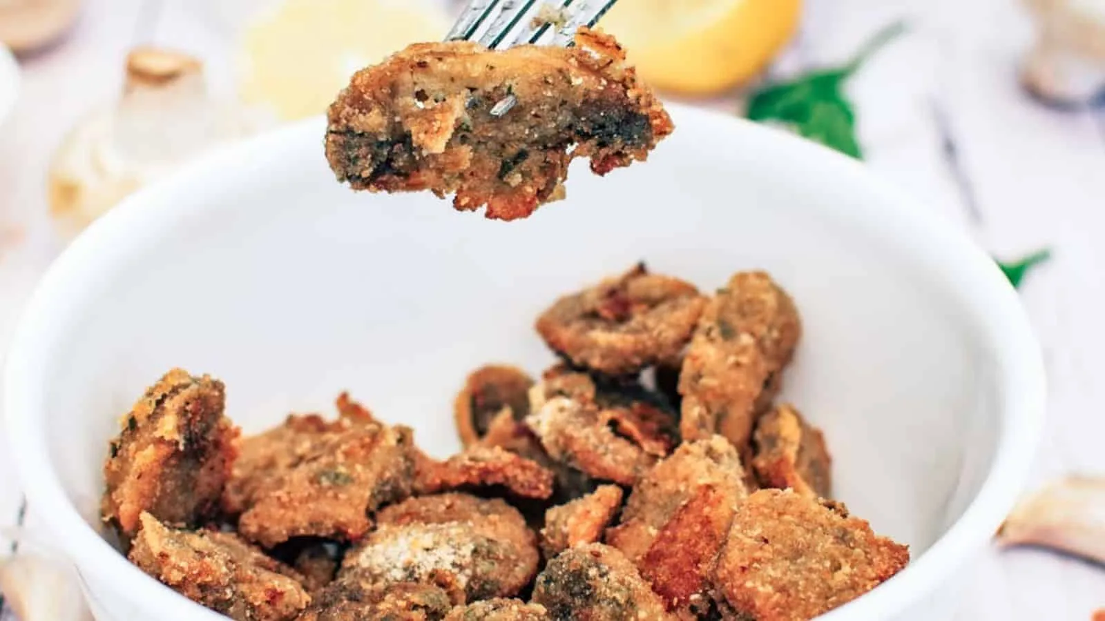 Vegan Breaded Mushrooms with Garlic Aioli