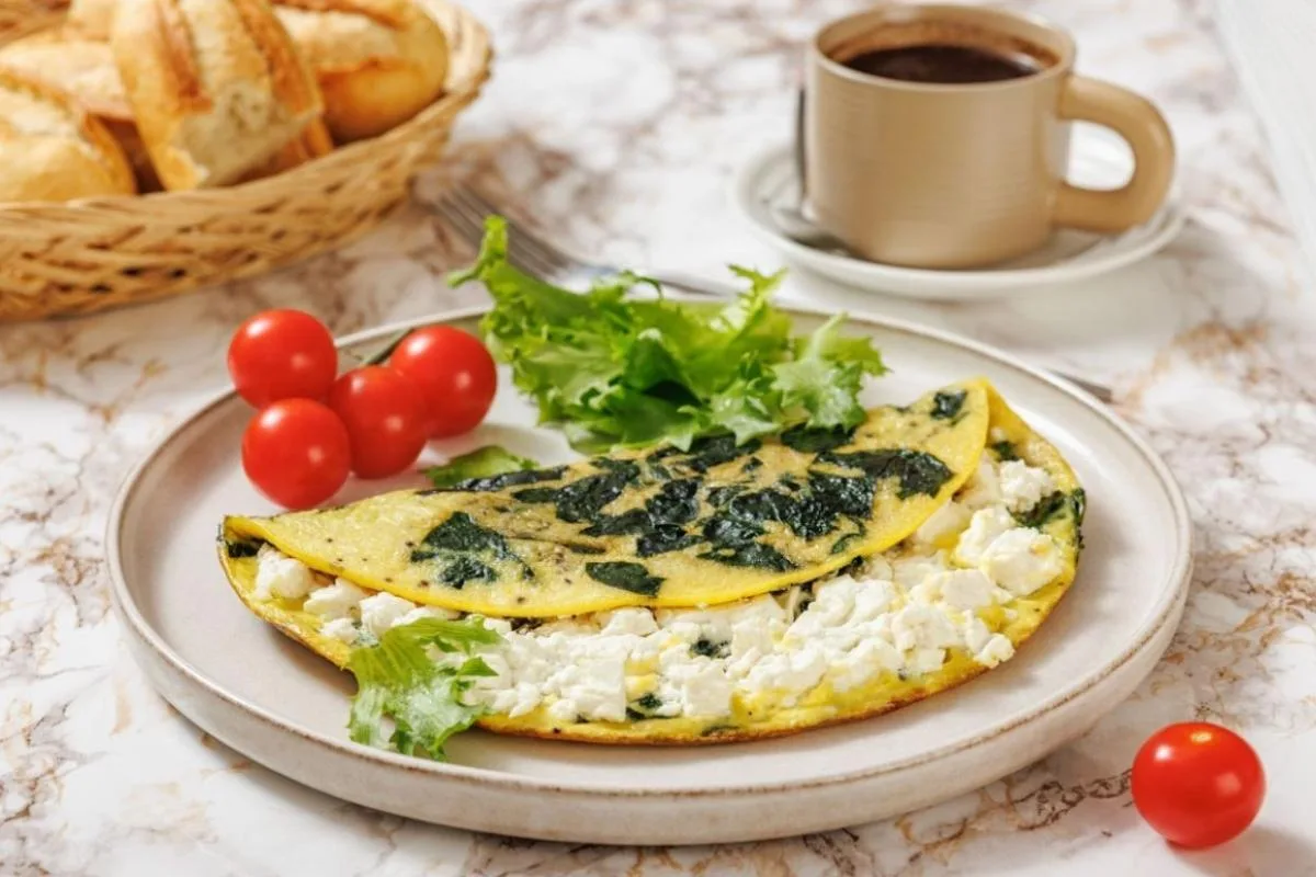 Spinach and Goat Cheese Omelet