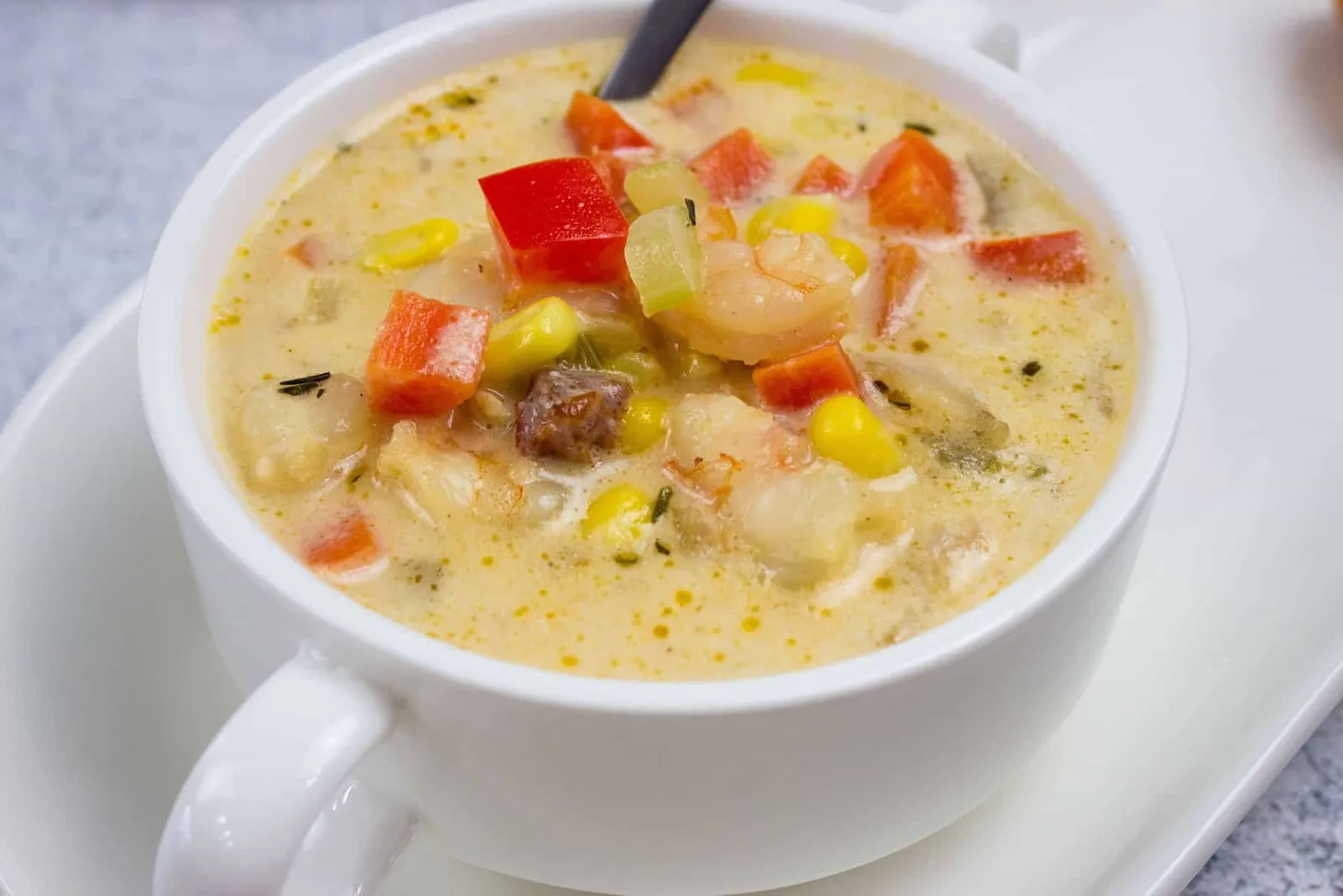 Creamy Shrimp & Corn Chowder With Chipotle