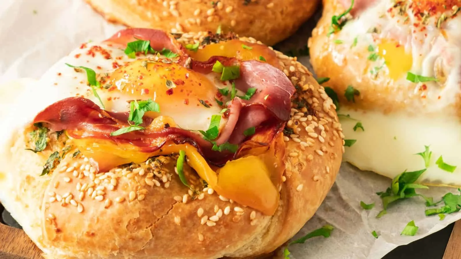 Egg Prosciutto Bagel
