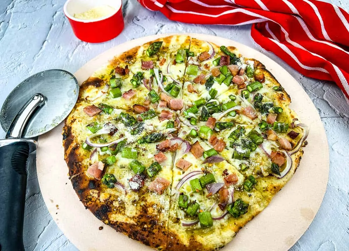 Ham & Asparagus Pizza