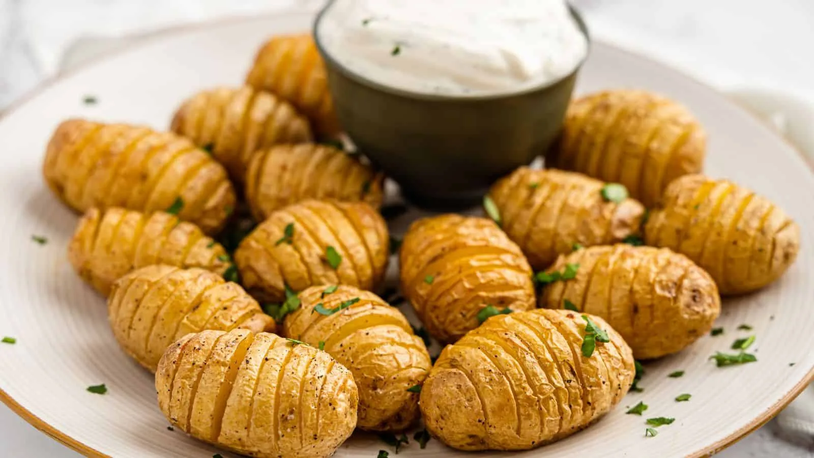 Mini Hasselback Potatoes
