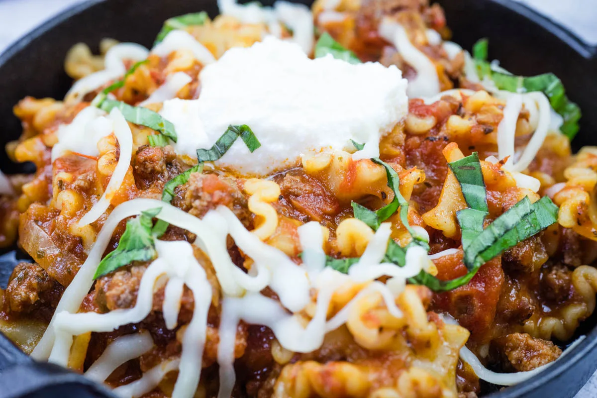 Copycat Hamburger Helper Skillet Lasagna