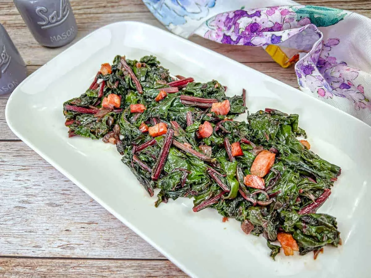 Sauteed Beet Greens with Pancetta