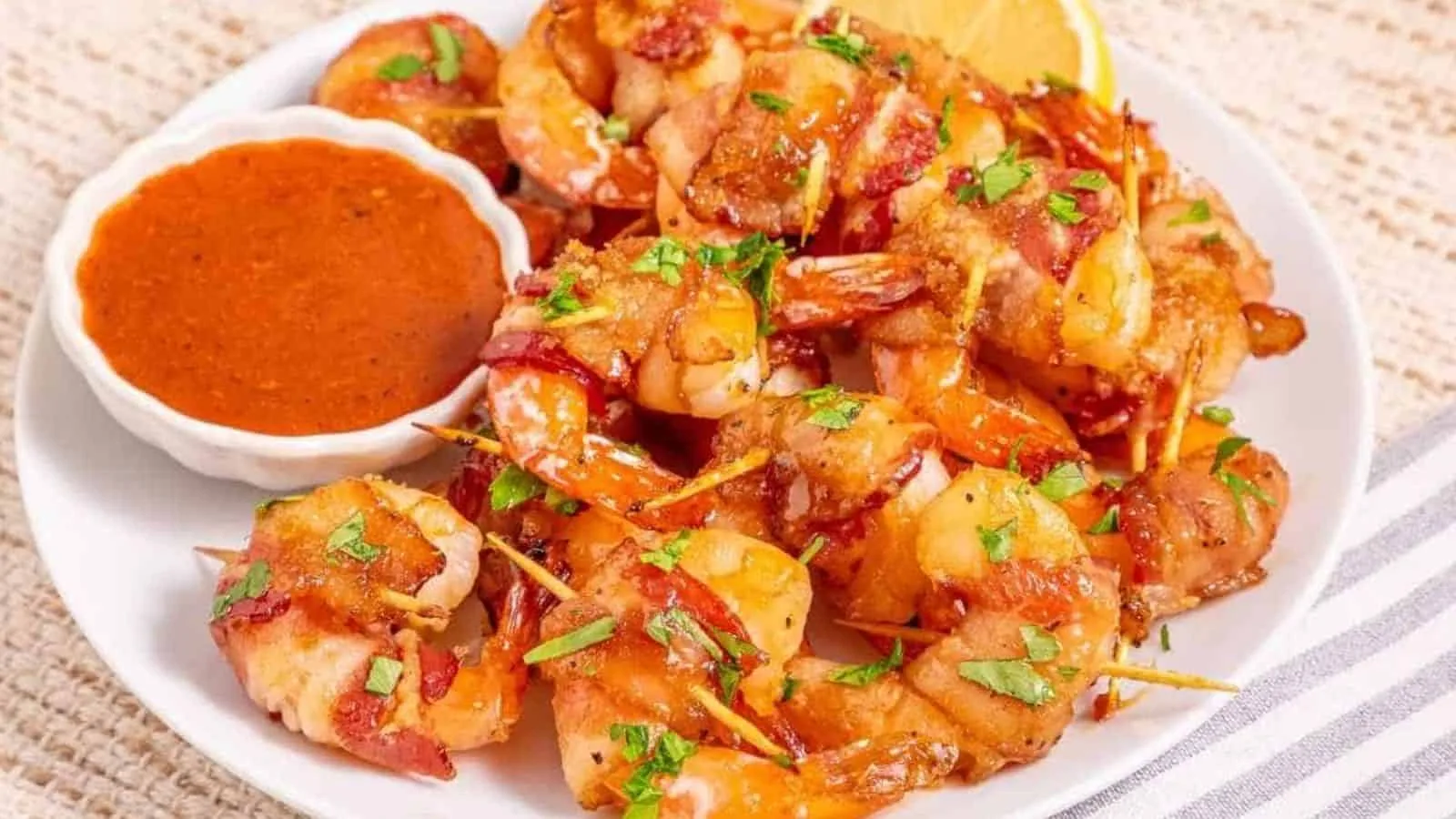 Bacon-Wrapped Shrimp with Brown Sugar Glaze