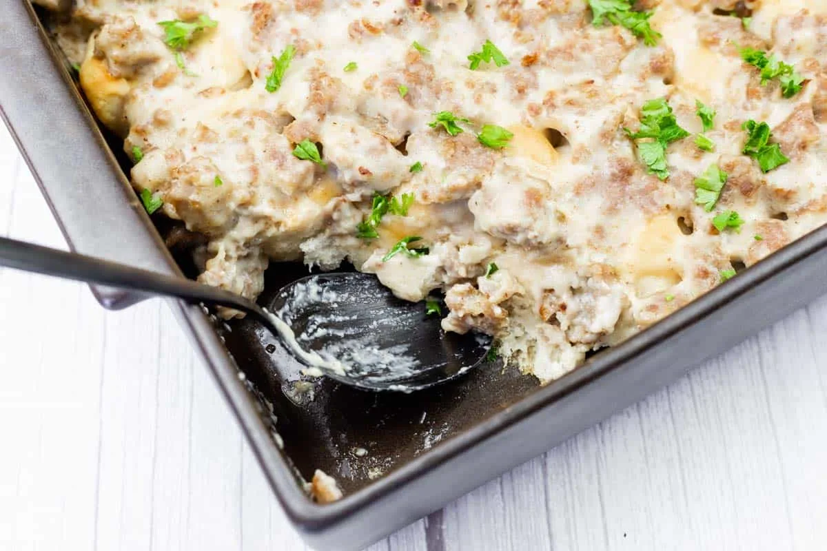 Chef Jenn’s Baked Biscuits & Gravy Casserole