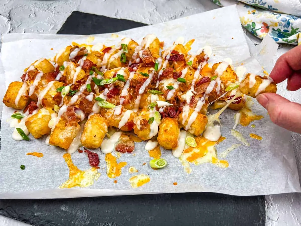 Copycat Domino's Cheddar Bacon Loaded Tots