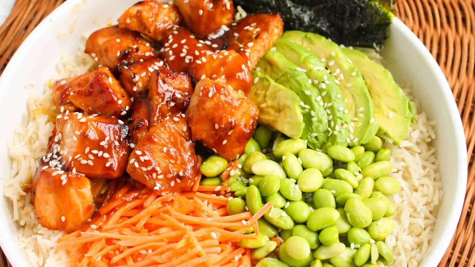 Air Fryer Teriyaki Salmon Bowl