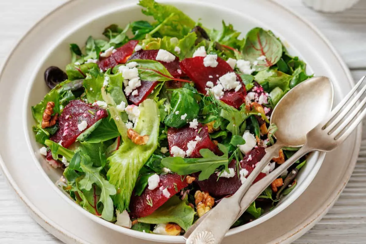 Beet Salad with Goat Cheese & Walnuts