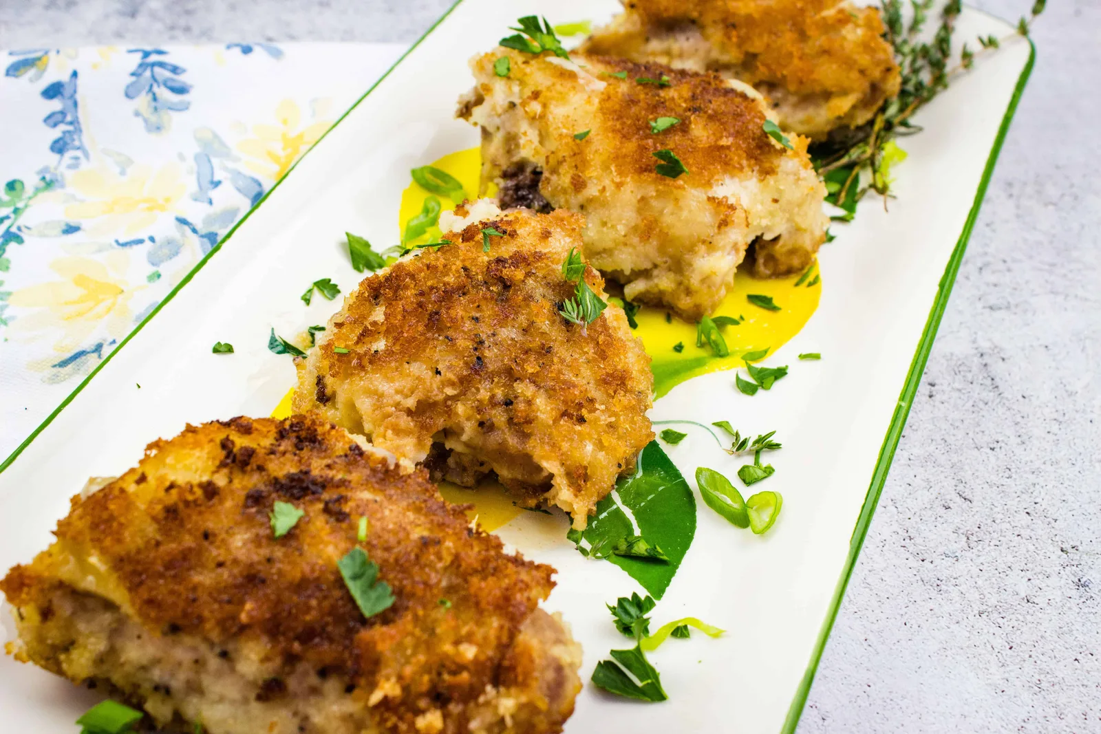 Oven Baked Chicken Thighs with Creamy Onion Gravy