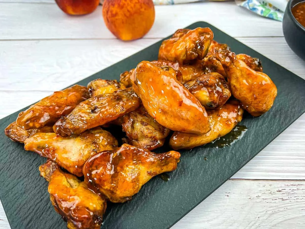 Smoked Peach-Chipotle Wings