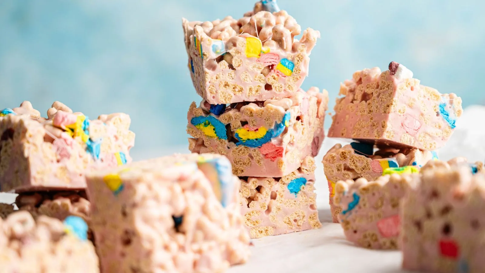 Lucky Charm Rice Krispy Treats