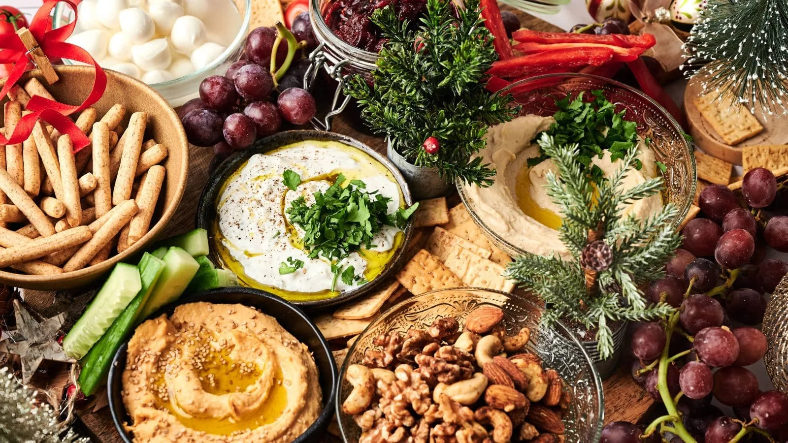 Veggie Christmas Charcuterie Board