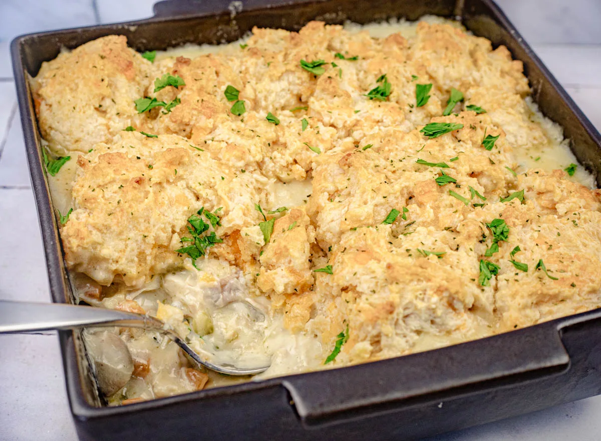 Chicken Cobbler with Red Lobster Biscuits