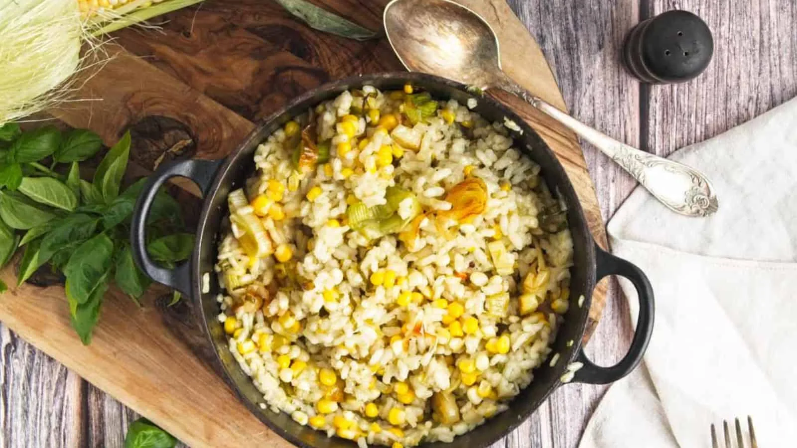 Sweet Corn and Leek Risotto