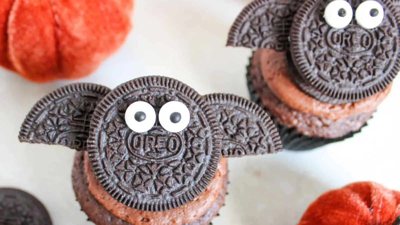 Spooky Bat Oreo Cupcakes
