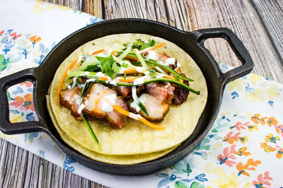 Smoked Pork Belly Tacos