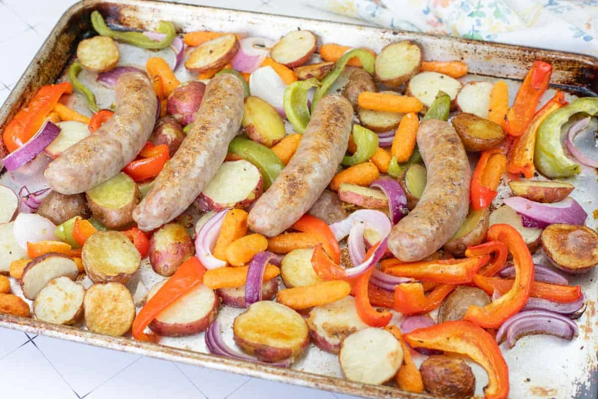 Sheet Pan Bratwurst & Potatoes
