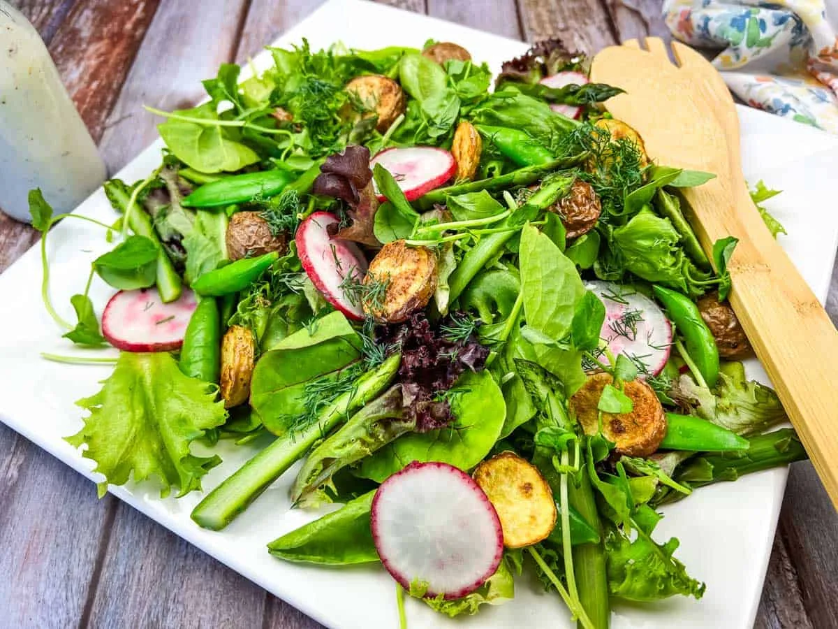 Spring Salad with Asparagus, Peas & Potatoes