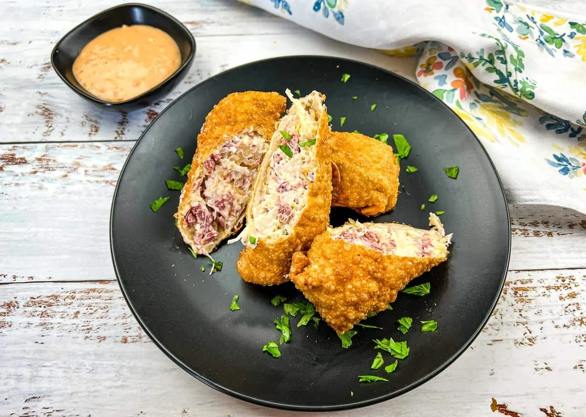 Reuben Egg Rolls