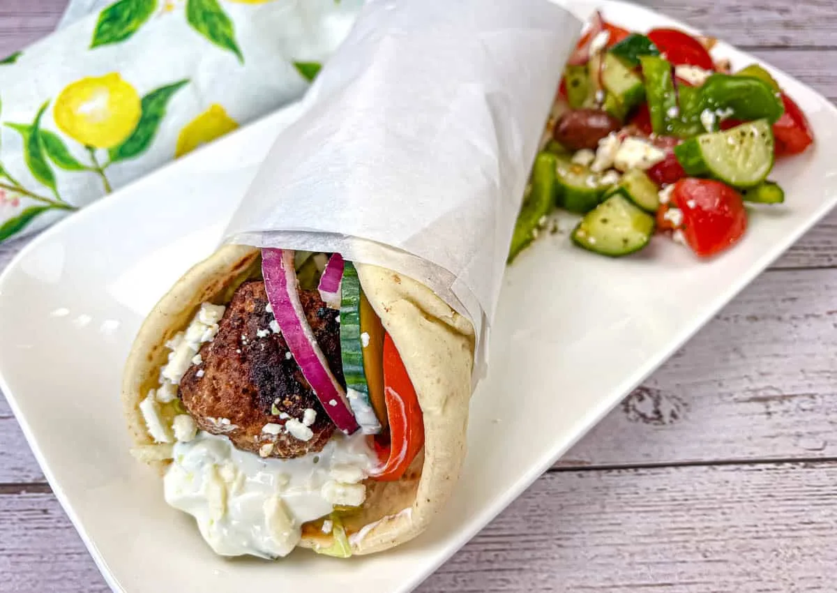 Greek Meatball Pita Sandwiches