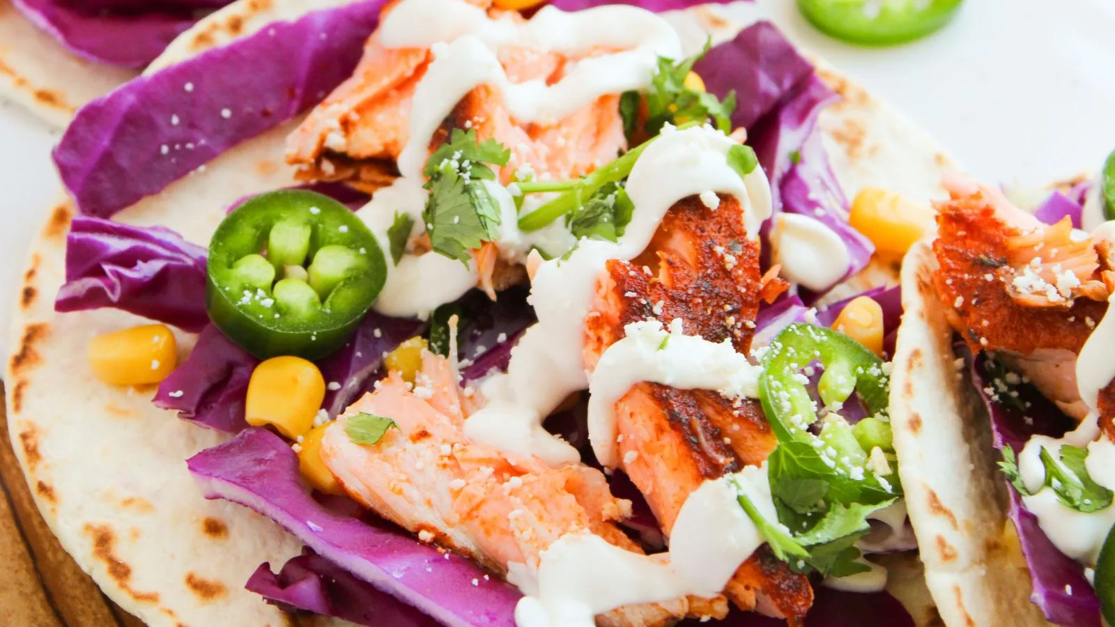 Spicy Blackened Salmon Tacos