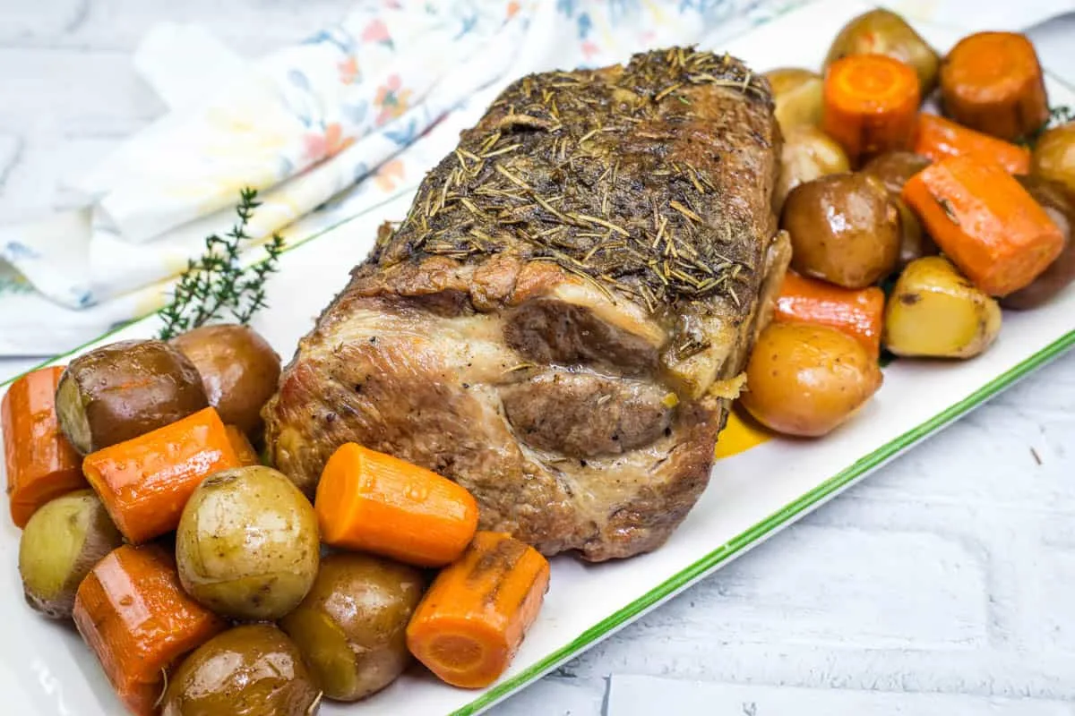 Old Fashioned Slow Cooker Herb-Crusted Pork Roast