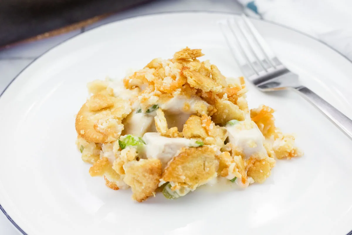 Easy Cheesy Ritz Cracker Chicken Casserole