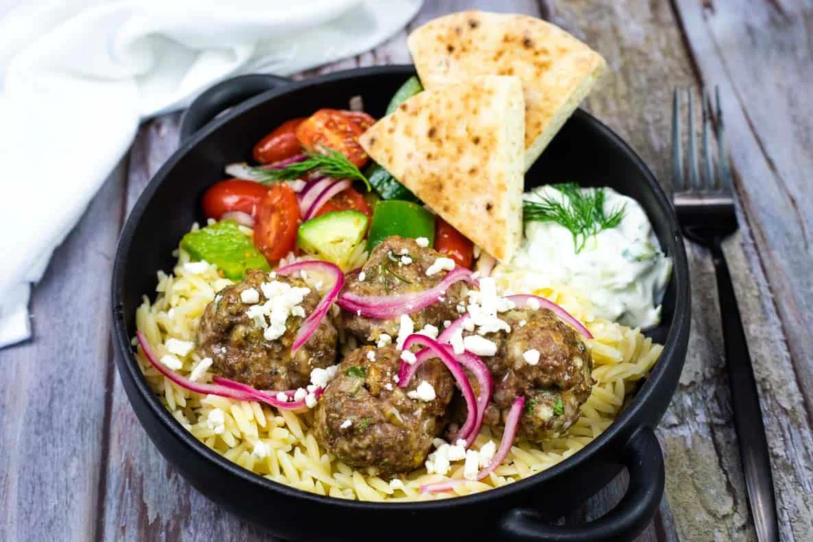 Lamb Meatballs with Tzatziki and Bright Mediterranean Flavors