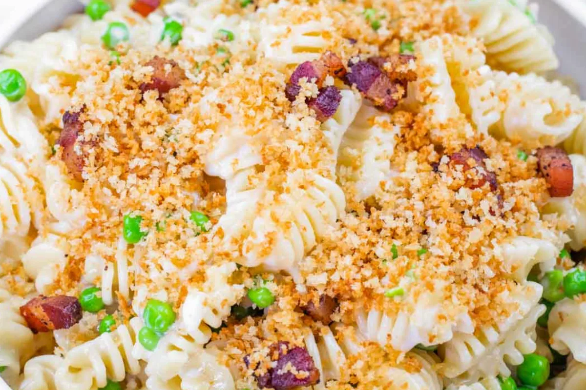 Creamy Lemon Pasta with Peas & Pancetta