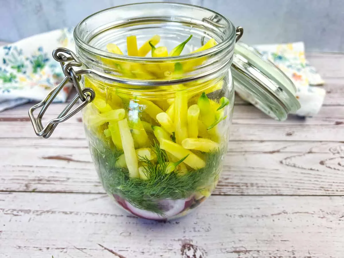 Pickled Yellow Beans