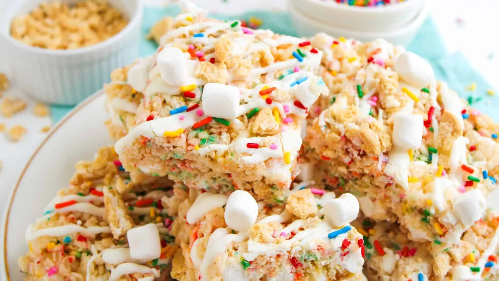 Funfetti Rice Krispie Treats