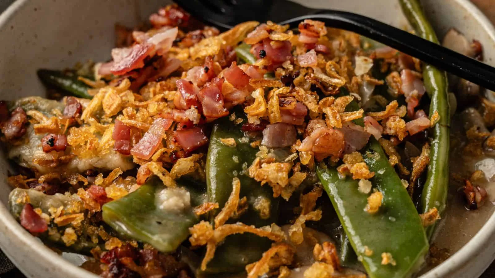 Air Fryer Green Bean and Bacon Casserole