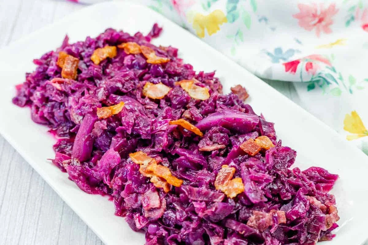 Sweet & Sour Red Cabbage with Bacon