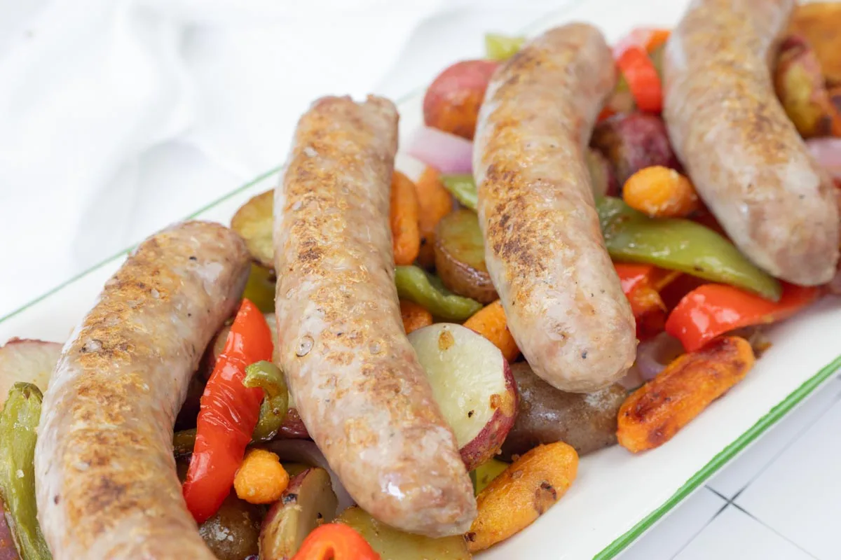 Sheet Pan Bratwurst Dinner